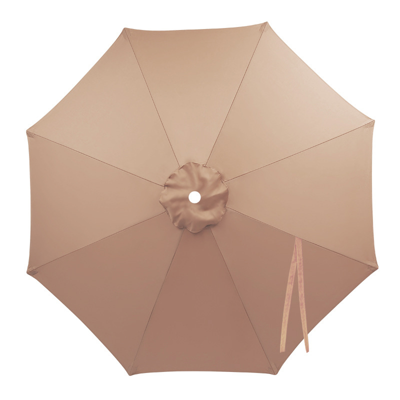 Navlaka za zamjenu za bananu kišobran s središnjim stupom za dvorište — poliester 210T, 6 čeličnih rebara, čelični okvir i drška, UPF > 30, ručno otvaranje