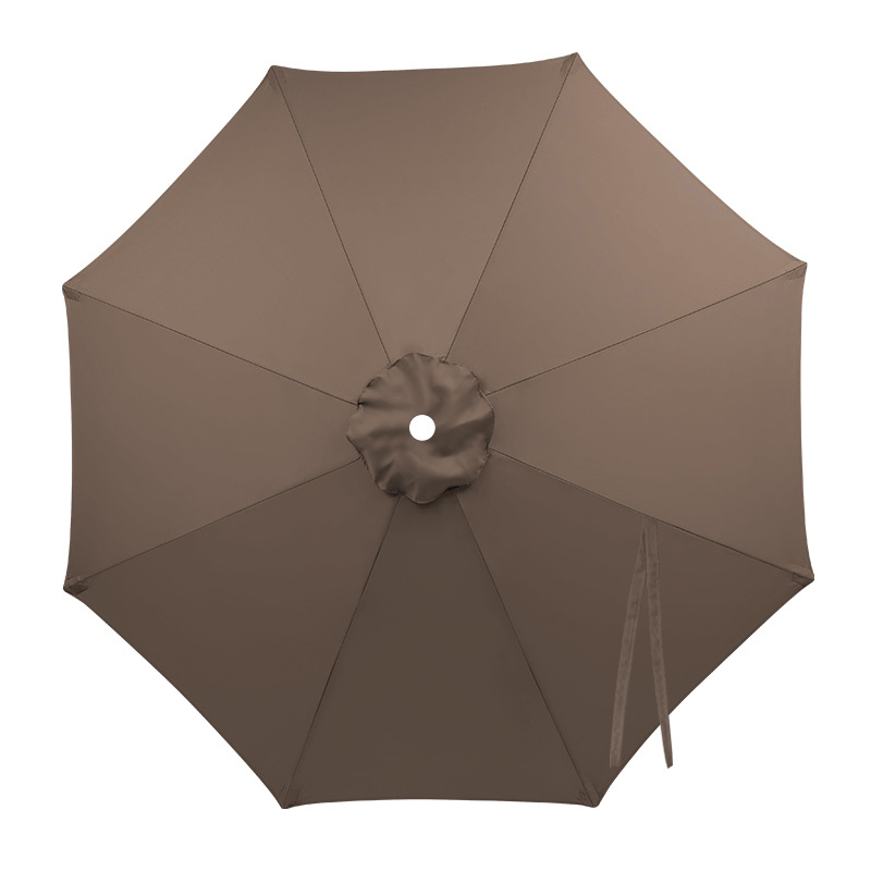 Navlaka za zamjenu za bananu kišobran s središnjim stupom za dvorište — poliester 210T, 6 čeličnih rebara, čelični okvir i drška, UPF > 30, ručno otvaranje