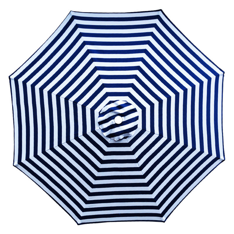 Navlaka za zamjenu za bananu kišobran s središnjim stupom za dvorište — poliester 210T, 6 čeličnih rebara, čelični okvir i drška, UPF > 30, ručno otvaranje