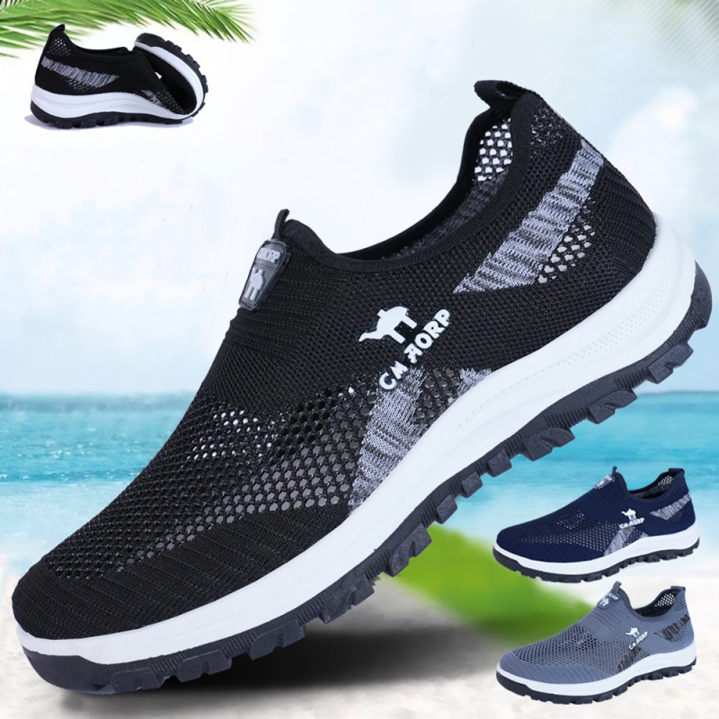Muške tenisice od mrežasteg gornjeg dijela, slip-on, niski profil 0–3 cm, niski pet 1–3 cm, đon PVC injektiran