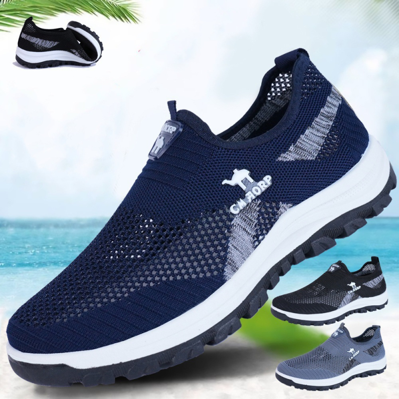 Muške tenisice od mrežasteg gornjeg dijela, slip-on, niski profil 0–3 cm, niski pet 1–3 cm, đon PVC injektiran