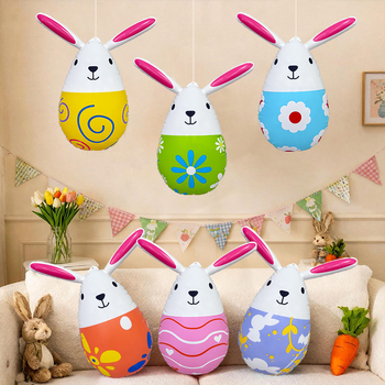 Mingyang φουσκωτό λαγουδάκι διακόσμηση Πάσχα – PVC, για εξωτερικές γιορτές και κατασκήνωση, διαδραστικό παιχνίδι για 7–14 ετών