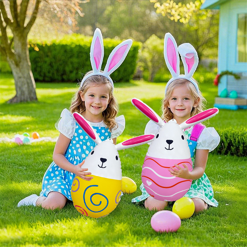 Mingyang φουσκωτό λαγουδάκι διακόσμηση Πάσχα – PVC, για εξωτερικές γιορτές και κατασκήνωση, διαδραστικό παιχνίδι για 7–14 ετών