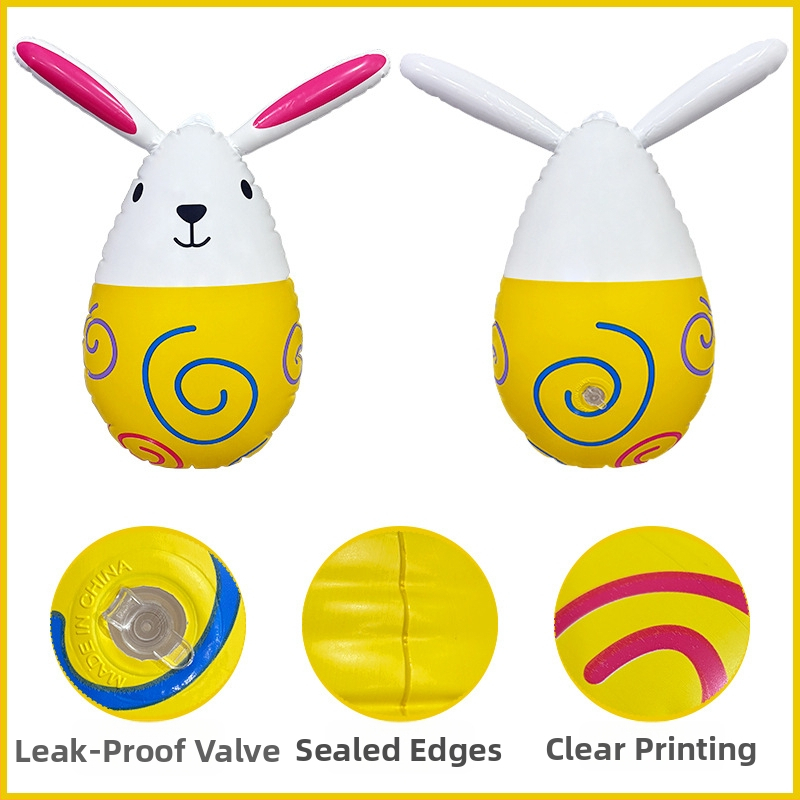 Mingyang nafukovací zajačik Veľkonočné vajíčka dekor PVC pre vonkajšie festivaly a kempovanie, interaktívna hračka pre vek 7–14 rokov