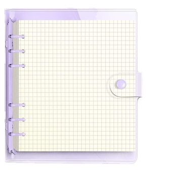 Prozirne PVC mekane korice, kvadratna bilježnica s rastavljenim listovima, odvojiva DIY bilježnica s debelim stranicama, minimalistički stil