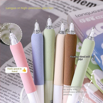 Pix gel Blue Fruit cu vârf ST, mâner moale, închidere prin clic, carcasă din plastic