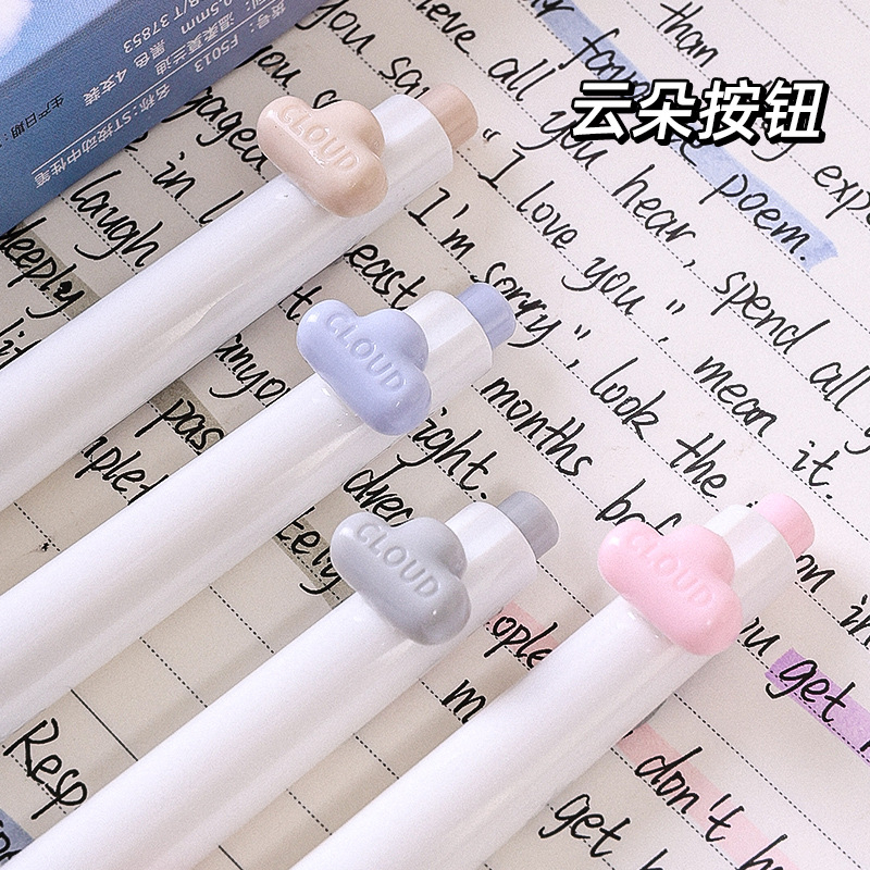 Pix gel Blue Fruit cu vârf ST, mâner moale, închidere prin clic, carcasă din plastic