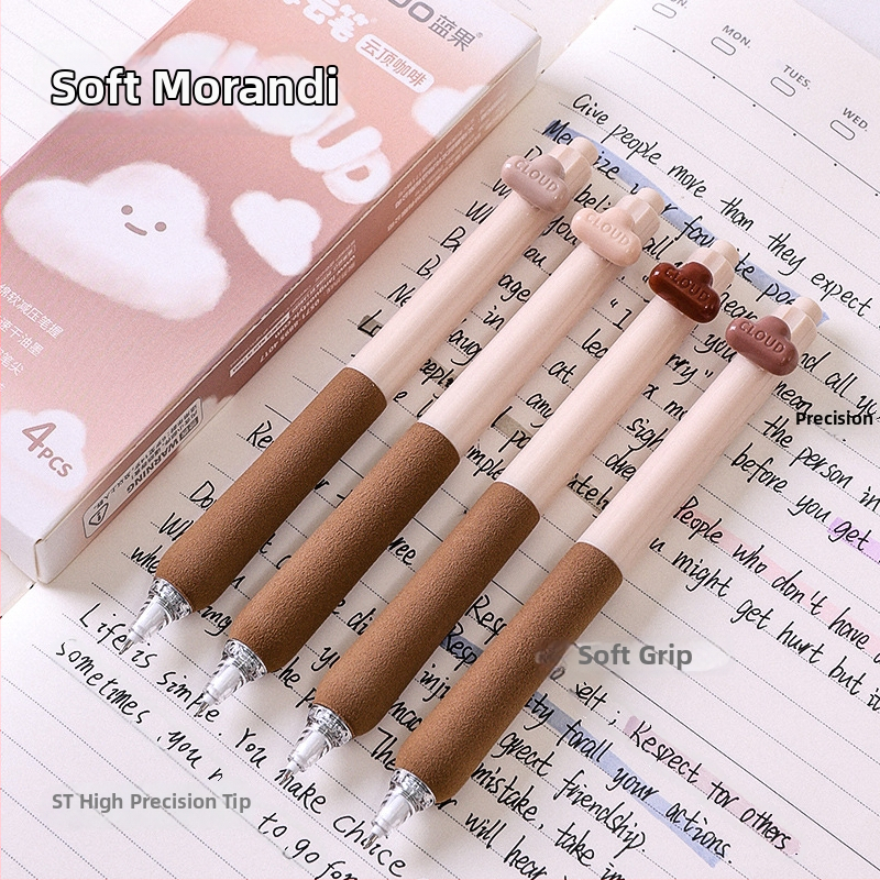 Pix gel Blue Fruit cu vârf ST, mâner moale, închidere prin clic, carcasă din plastic