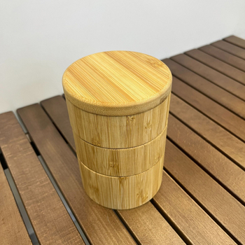 Bambus posuda za začine s tri odjeljka, japanski stil kuhinjska pohrana, mogućnost prilagođavanja logotipa