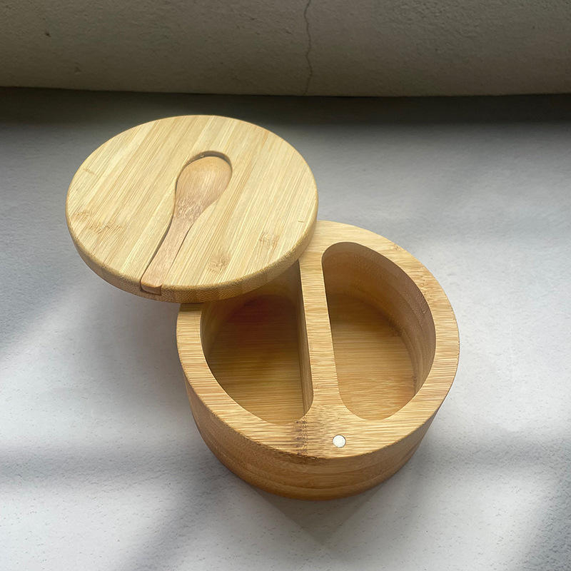 Bambus posuda za začine s tri odjeljka, japanski stil kuhinjska pohrana, mogućnost prilagođavanja logotipa