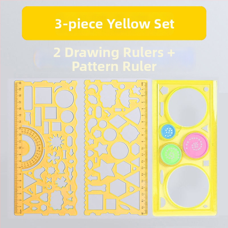 Viacúčelová pravítka pre žiakov základnej školy, geometrický nástroj na kreslenie, PP materiál, jasný merací rozsah, viacgeometrický tvar, zaoblené hrany