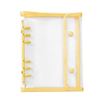 Ruixin Stationery Прозрачен шест-отворен loose-leaf binder с PP вътрешни страници, 4 отделения за снимки и подаръчни карти