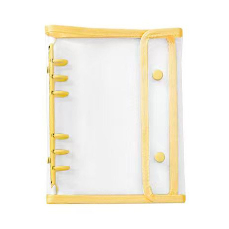 Ruixin Stationery Прозрачен шест-отворен loose-leaf binder с PP вътрешни страници, 4 отделения за снимки и подаръчни карти