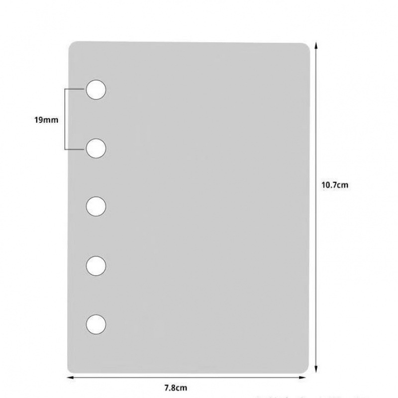 A5 планер с пет пръстени, вътрешни страници и разделителна карта вътре