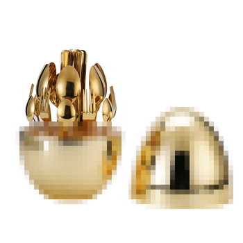 Σετ μαχαιροπίρουνα σε σχήμα καρδιάς από ανοξείδωτο ατσάλι, 24 τεμάχια, γυαλιστερή επιφάνεια; 410 ανοξείδωτο ατσάλι, βορειοδυτικό/δυτικό στυλ