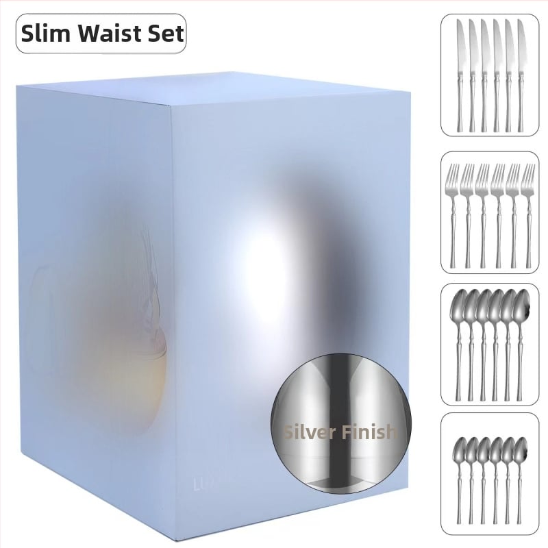 Σετ μαχαιροπίρουνα σε σχήμα καρδιάς από ανοξείδωτο ατσάλι, 24 τεμάχια, γυαλιστερή επιφάνεια; 410 ανοξείδωτο ατσάλι, βορειοδυτικό/δυτικό στυλ