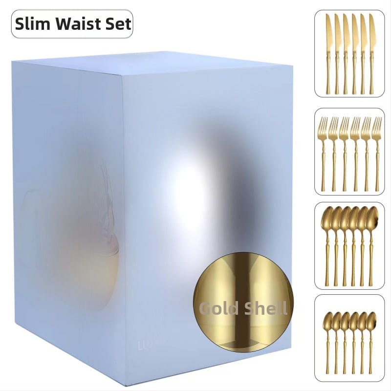 Σετ μαχαιροπίρουνα σε σχήμα καρδιάς από ανοξείδωτο ατσάλι, 24 τεμάχια, γυαλιστερή επιφάνεια; 410 ανοξείδωτο ατσάλι, βορειοδυτικό/δυτικό στυλ