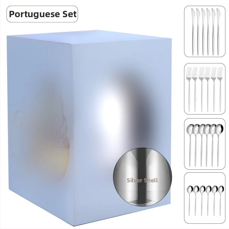 Σετ μαχαιροπίρουνα σε σχήμα καρδιάς από ανοξείδωτο ατσάλι, 24 τεμάχια, γυαλιστερή επιφάνεια; 410 ανοξείδωτο ατσάλι, βορειοδυτικό/δυτικό στυλ