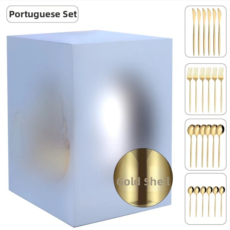 Σετ μαχαιροπίρουνα σε σχήμα καρδιάς από ανοξείδωτο ατσάλι, 24 τεμάχια, γυαλιστερή επιφάνεια; 410 ανοξείδωτο ατσάλι, βορειοδυτικό/δυτικό στυλ