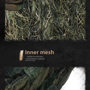 Petodjelni ghillie set za realnu upotrebu — kamuflaža džungla, pustinja, snijeg; toplo, otporno na vjetar, odvodi vlagu