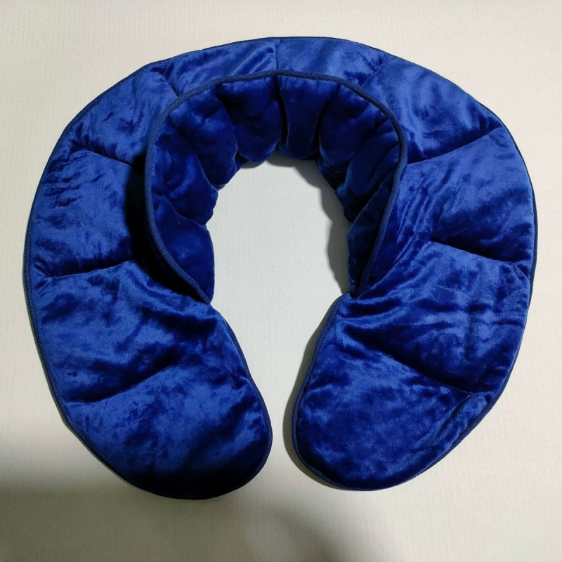 Μικροκυμάτων θερμαινόμενο μαξιλάρι αυχένα με γέμιση λεβάντας, σε σχήμα U, φλανελ ύφασμα, για ζεστή συμπίεση ώμων και αυχένα