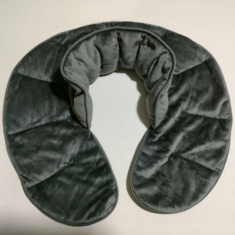 Μικροκυμάτων θερμαινόμενο μαξιλάρι αυχένα με γέμιση λεβάντας, σε σχήμα U, φλανελ ύφασμα, για ζεστή συμπίεση ώμων και αυχένα