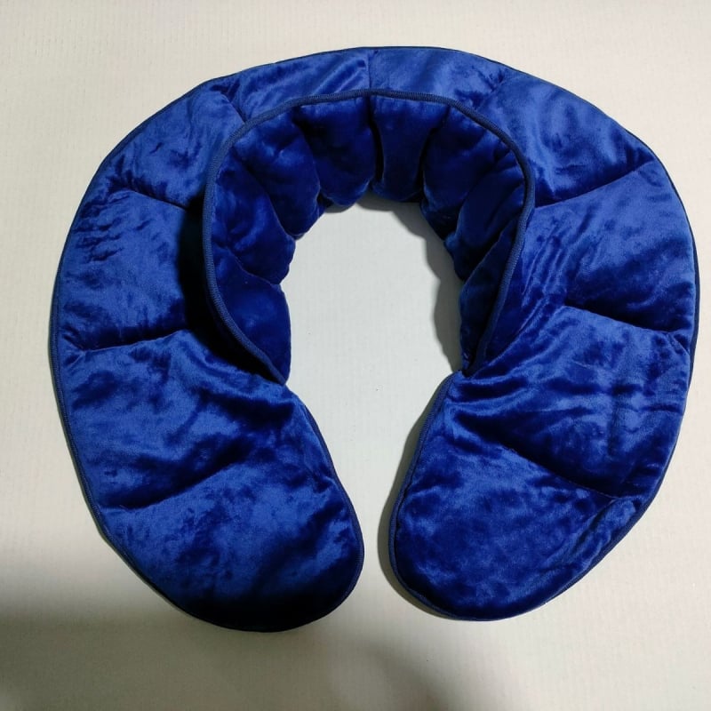 Μικροκυμάτων θερμαινόμενο μαξιλάρι αυχένα με γέμιση λεβάντας, σε σχήμα U, φλανελ ύφασμα, για ζεστή συμπίεση ώμων και αυχένα