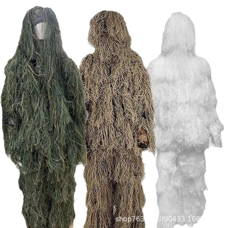 Ghillie kamuflažni kombinezon – poliester tkanina, maskirajući uzorak, unisex odrasli, za outdoor trening i promatranje ptica