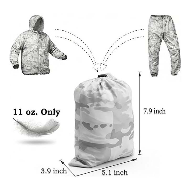 Zimski unisex kamuflažni kombinezon, vodootporan, uzorak kamuflaže, Snowfield Coverall