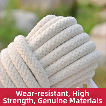 Bavlnené pletené lano na závesy, viazanie a zavesenie — odolné voči slnku, odolné voči opotrebeniu, hrubé