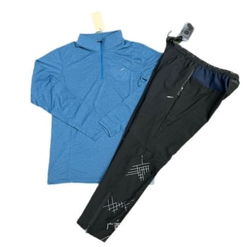 Set za atletiku – brzo-sušeći polu-zip, dugi rukavi, stojeći ovratnik, poliester 90%