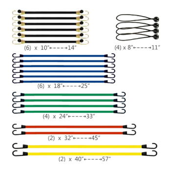 Elastični kaiš za prtljagu s kukama – debeli gumeni uže za šatore, bicikle i motocikle (Materijal: debelo gumeno uže; Nosivost: 20 kg; Marka: Minrui)