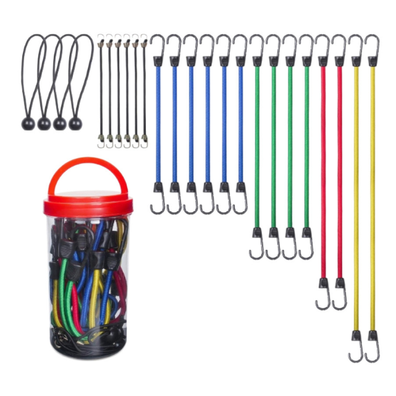 Elastični kaiš za prtljagu s kukama – debeli gumeni uže za šatore, bicikle i motocikle (Materijal: debelo gumeno uže; Nosivost: 20 kg; Marka: Minrui)