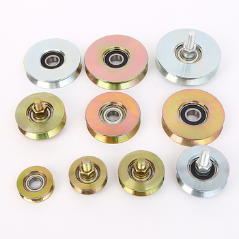 Tolóajtókhoz készült egyszeres csapágyú görgő, V-alakú, galvanizált, vastított