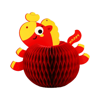 Uređaj za ukrašavanje prostora – Viseća dekoracija od tikve s kuglom od pčelinje saće, kartonska konstrukcija, za Novu godinu i Proljetni festival (Godina Konja), Šifra QHG2026043