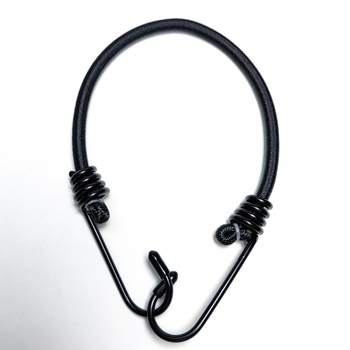 6mm kopča s kukom za prtljagu, bicikle i kolica; materijali: polipropilen/poliester, guma/lateks; dvije vrste kuka: 1) metalna kuka s gumom ili plastičnim premazom; 2) čelična kuka s latex premazom; elastično uže na zahtjev.