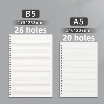 Antelope Deer B55K114 Тетрадка с подвижни листове, 10 дупки, 60 листа, персонализируема