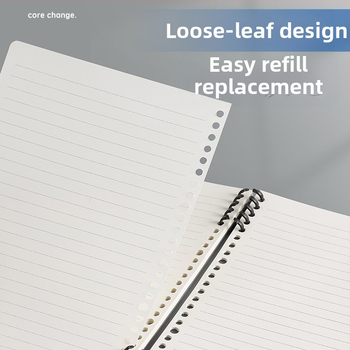 Antelope Deer B55K114 Тетрадка с подвижни листове, 10 дупки, 60 листа, персонализируема