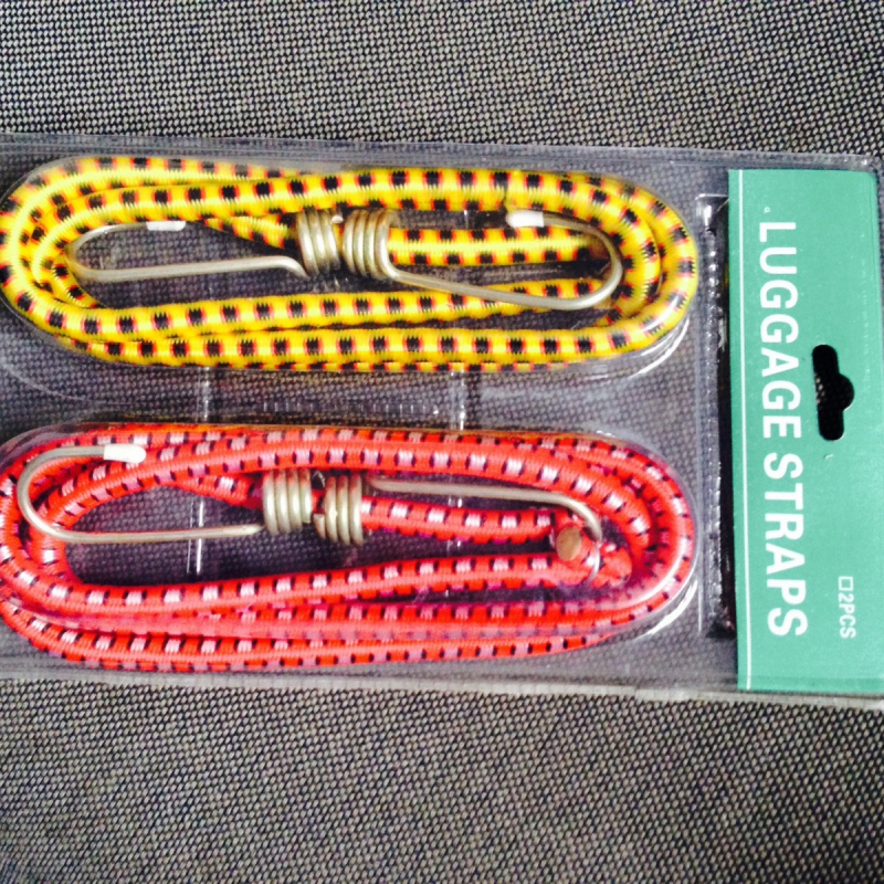 3 db elasztikus poggyász kötél elektromos robogók, motorkerékpárok és kerékpárokhoz — polipropilén fonal + gumi fonal