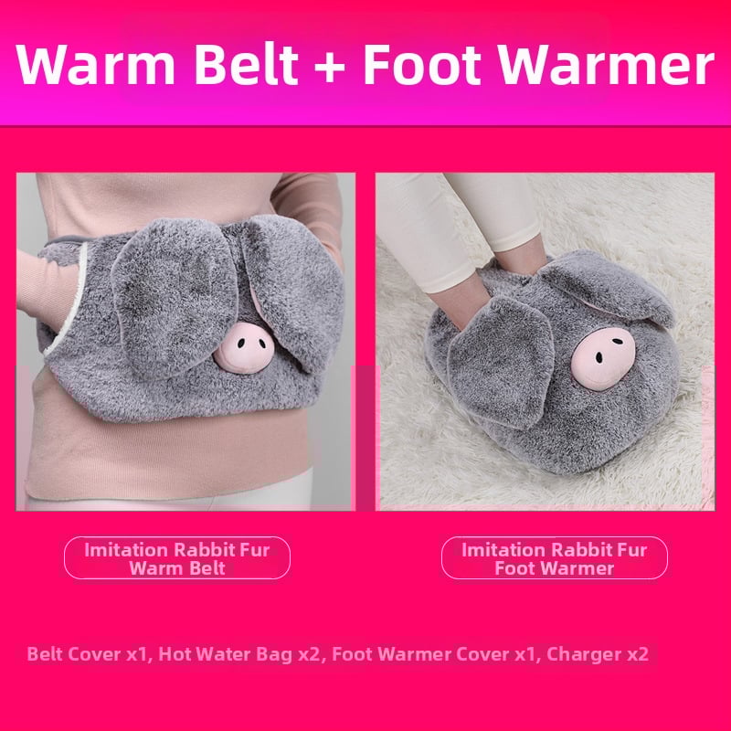 Подгряващи пантофи за вкъщи с USB зареждане, нагряваща подложка, естествена кожа, унисекс