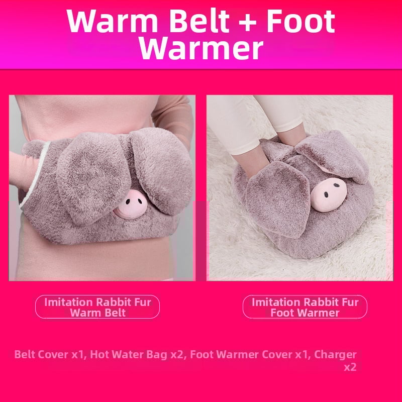 Подгряващи пантофи за вкъщи с USB зареждане, нагряваща подложка, естествена кожа, унисекс