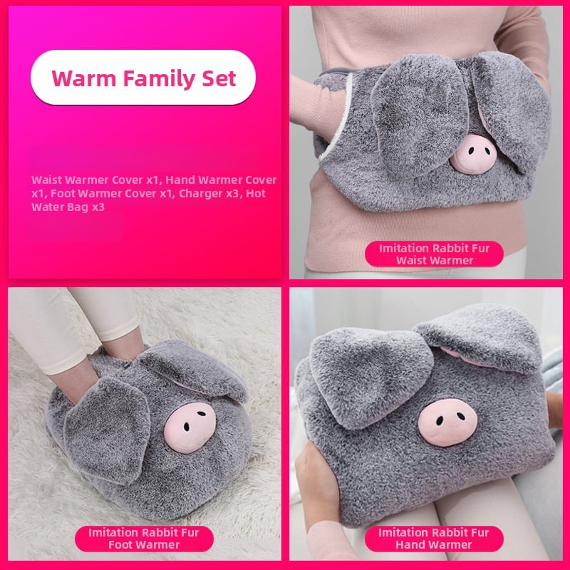 Подгряващи пантофи за вкъщи с USB зареждане, нагряваща подложка, естествена кожа, унисекс