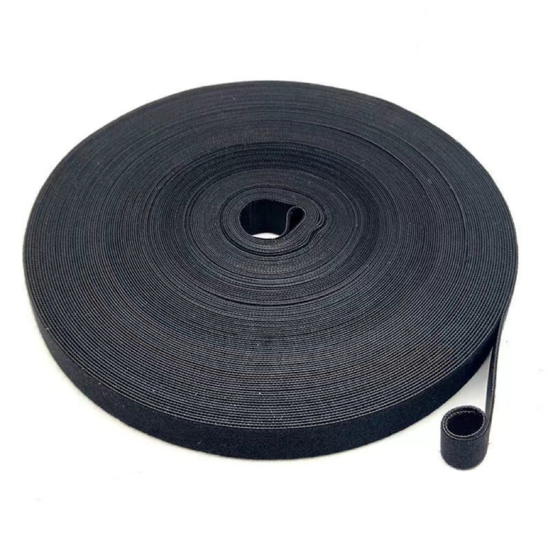 Dvostrani Velcro kaiš za kabel, crni, 8 mm, snažno držanje, samoljepljiva traka