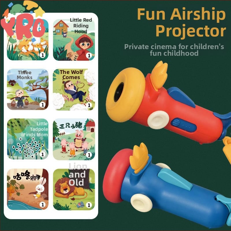 Ručni mini projektor-pričalica za djecu | projekcija, svijetleća igračka | plastični materijal | za djecu 4–6 godina