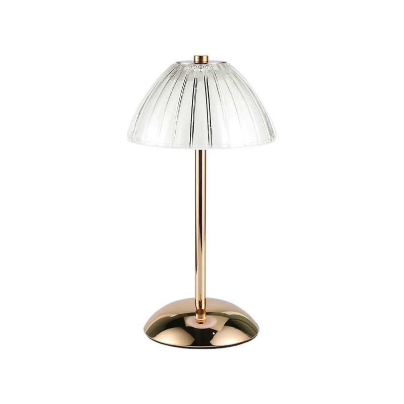 Скандинавска LED настолна лампа с кристален абажур, докосване, вградена батерия, USB зареждане, регулируема яркост и температура на цвета