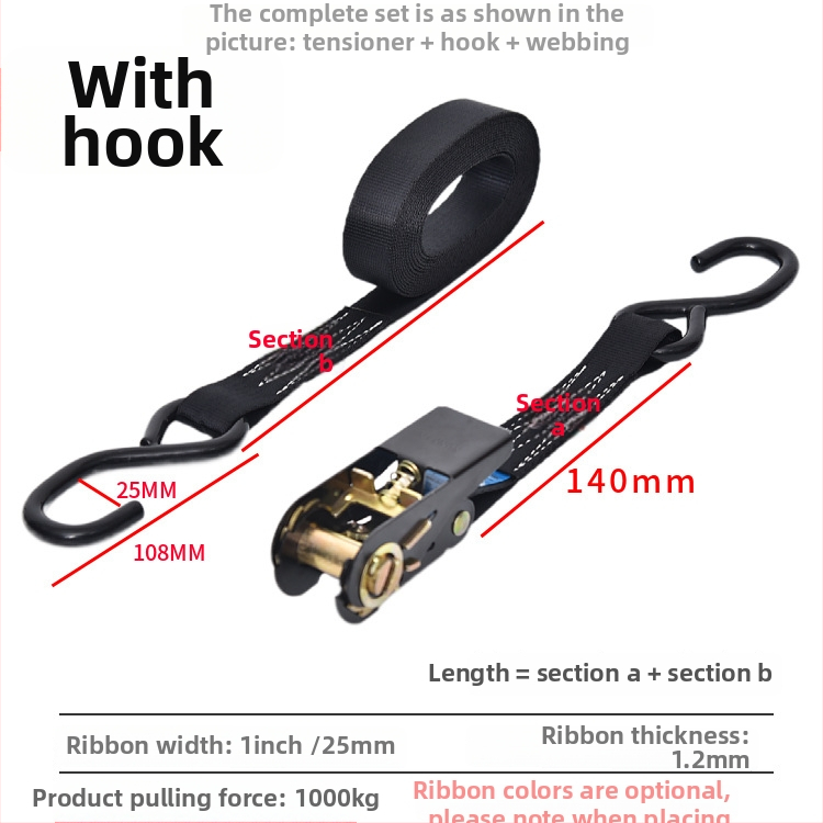 Polyestrový sťahovací popruh s napínacím mechanizmom, nosnosť 1000 kg