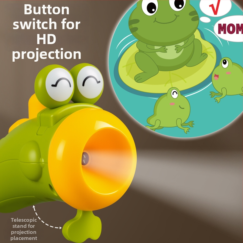 Dječja projekcijska svjetiljka s gumbom, projektor za uspavljivanje bebe s životinjskim slikama – plastična konstrukcija, od 14 godina