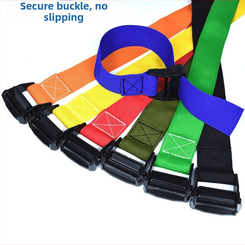 Nylonový upínací pás s sponou zo zinkovej zliatiny na upevnenie auta a motorky; Materiál: zinková zliatina + nylonový pás; Použitie: balenie a zväzovanie