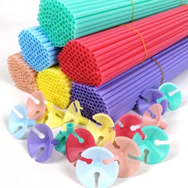 Držač štapića za balon - PVC, okrugli oblik, kompatibilan s ukrasnim balonima, bez loga