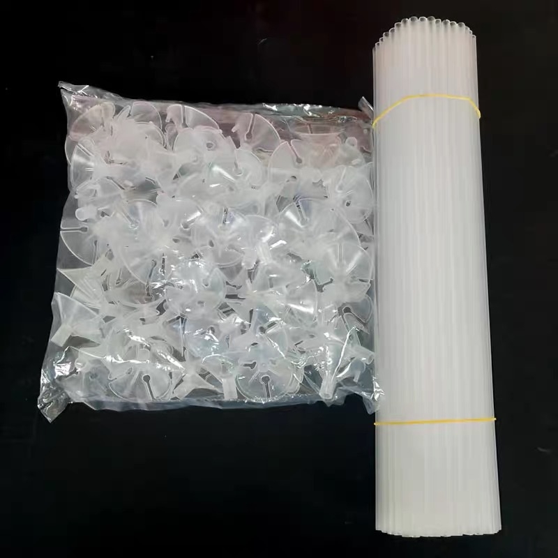 Držač štapića za balon - PVC, okrugli oblik, kompatibilan s ukrasnim balonima, bez loga